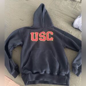 Heritage Black Hoodie with Red and Gold Embroidered Letters